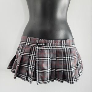 Hustler Reform School Wrap Around Plaid Pleated Mini Skirt